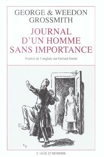 Couverture du livre « Journal d'un homme sans importance » de George Grossmith et W.Eedon Grossmith aux éditions L'age D'homme