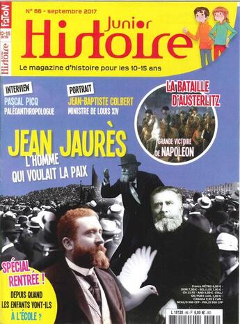 Couverture du livre « Histoire junior n 66 jean jaures apotre de la paix septembre 2017 » de  aux éditions Histoire Junior