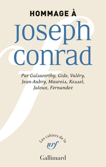 Couverture du livre « Les cahiers de la NRF : Hommage à Joseph Conrad » de Collectifs aux éditions Gallimard