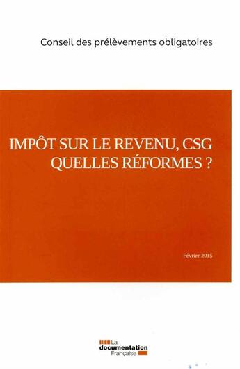 Couverture du livre « Rapport du Conseil des prélèvements obligatoires » de Conseil Des Prelevements Obligatoires aux éditions Documentation Francaise