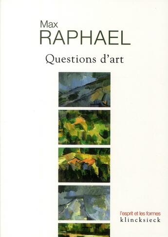 Couverture du livre « Questions d'art » de Max Raphael aux éditions Klincksieck