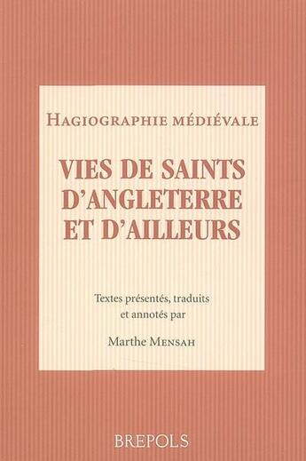 Couverture du livre « Vies de saints d'Angleterre et d'ailleurs » de Anonyme aux éditions Brepols