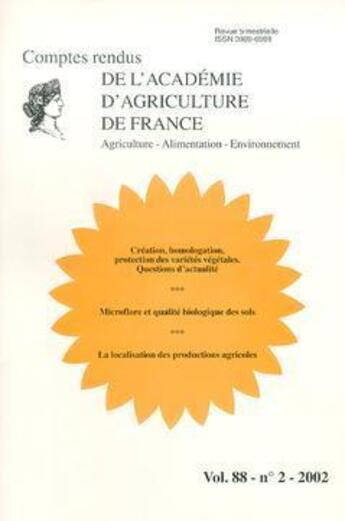 Couverture du livre « Creation homologation protection des varietes vegetales questions d'actualite microflore et qualite » de  aux éditions Medecine Sciences Publications