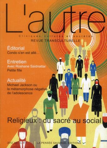 Couverture du livre « Religieux du sacre au social » de Marie Rose Moro aux éditions Pensee Sauvage