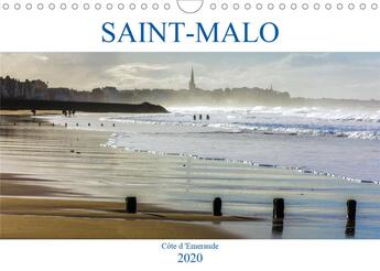 Couverture du livre « Saint malo cote d emeraude calendrier mural 2020 din a4 horizontal - saint malo la cite corsaire be » de Guillaume Domin aux éditions Calvendo