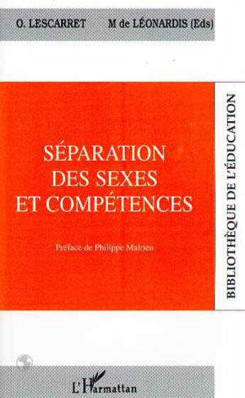 Couverture du livre « Separation des sexes et competences » de  aux éditions L'harmattan