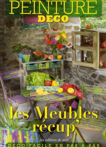 Couverture du livre « Les meubles récup' » de Sonia Cardon aux éditions De Saxe