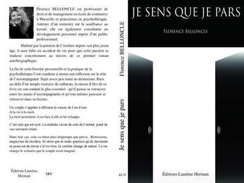 Couverture du livre « Je sens que je pars » de Florence Belloncle aux éditions Laurene Herman