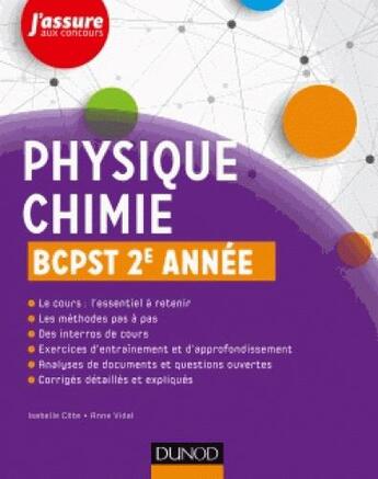 Couverture du livre « Physique-chimie ; BCPST 2e année » de Isabelle Bruand aux éditions Dunod