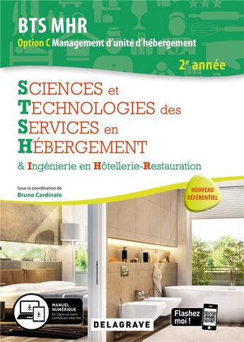 Couverture du livre « Sciences et technologies des services en hebergement 2e annee bts mhr 2020 » de Cardinal Bruno aux éditions Delagrave