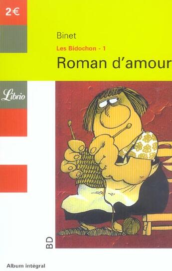 Couverture du livre « Les Bidochon Tome 1 : roman d'amour » de Christian Binet aux éditions J'ai Lu