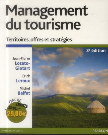 Couverture du livre « Management du tourisme 3e nouveau prix » de Lozato-Giotart aux éditions Pearson