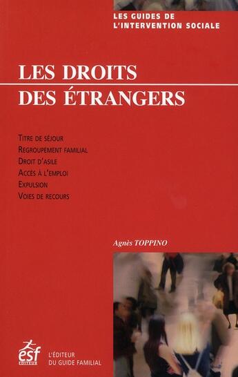 Couverture du livre « Le droit des étrangers » de Jean Medialivre aux éditions Esf