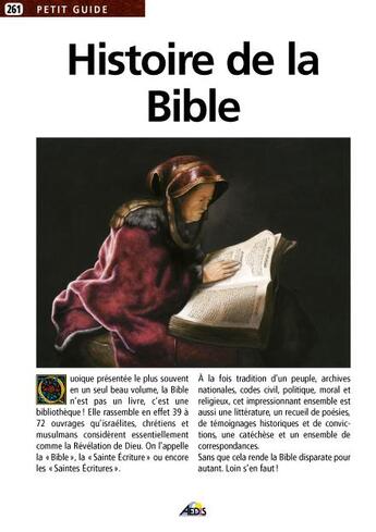 Couverture du livre « Histoire de la bible » de  aux éditions Aedis