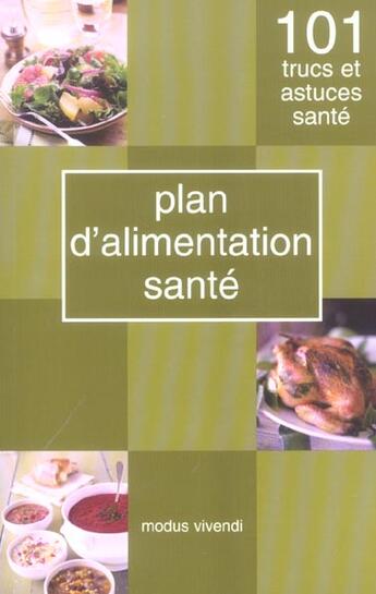 Couverture du livre « Plan d'alimentation sante » de Mcgovern G. Stella aux éditions Modus Vivendi