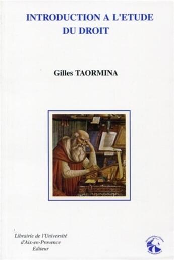 Couverture du livre « Introduction a l'etude du droit » de Gilles Taormina aux éditions Organisation