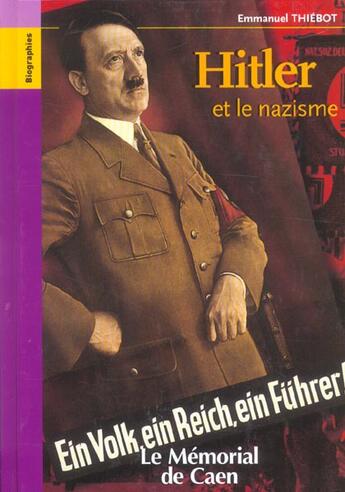 Couverture du livre « Hitler » de Emmanuel Thiebot aux éditions Memorial De Caen
