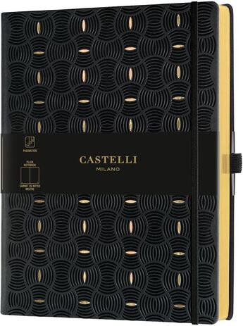 Couverture du livre « Carnet c&g très grand format uni grain riz gold » de  aux éditions Castelli Milano