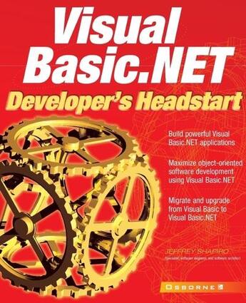 Couverture du livre « Visual basic.net developer's headstart » de Shapiro Jeffrey aux éditions Mcgraw-hill Education