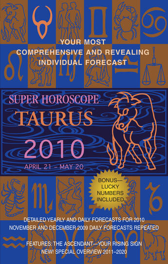 Couverture du livre « Taurus (Super Horoscopes 2010) » de Beim Margarete aux éditions Penguin Group Us