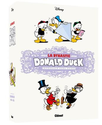 Couverture du livre « La dynastie Donald Duck : coffret Intégrale vol.5 : 1954-1956 » de Carl Barks aux éditions Glenat