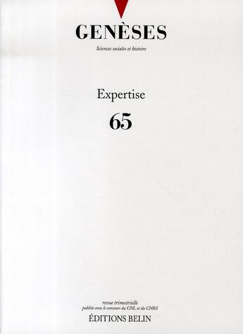 Couverture du livre « Expertise » de Nicolas Mariot aux éditions Belin