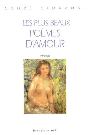 Couverture du livre « Les plus beaux poèmes d'amour » de Andre Giovanni aux éditions Cherche Midi