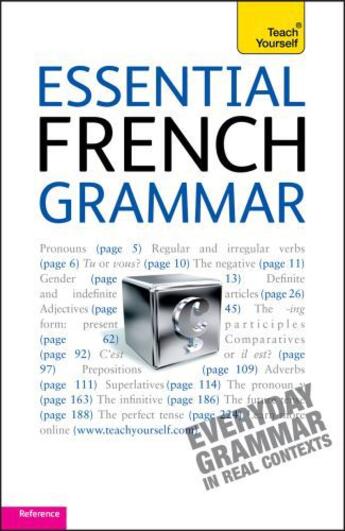 Couverture du livre « Essential French Grammar: Teach Yourself » de Adamson Robin aux éditions Hodder Education Digital