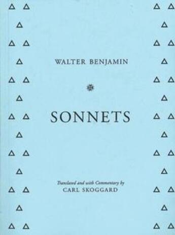 Couverture du livre « Sonnets » de Walter Benjamin aux éditions Dap Artbook