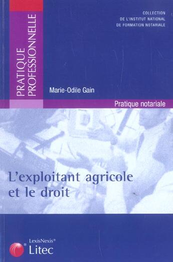 Couverture du livre « Le droit rural et les terres » de Gain M-O. aux éditions Lexisnexis