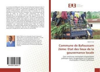 Couverture du livre « Commune de bafoussam 2eme: etat des lieux de la gouvernance locale » de Tene Basile aux éditions Editions Universitaires Europeennes