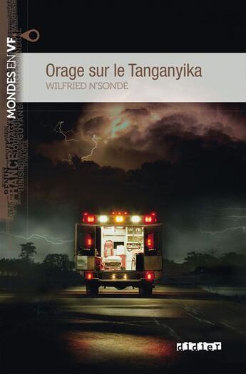 Couverture du livre « Orage sur le Tanganyika » de Wilfried N'Sonde aux éditions Didier
