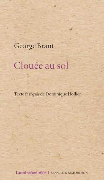 Couverture du livre « Clouée au sol » de George Brant aux éditions Avant-scene Theatre