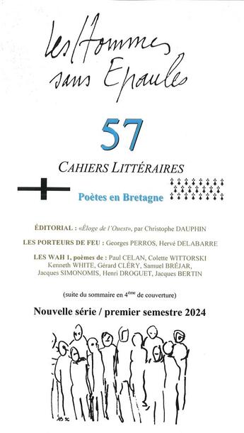 Couverture du livre « Les hommes sans epaules n 57 : dossier poetes en bretagne - cahiers litteraires » de Les Hommes Sans Epau aux éditions Hommes Sans Epaules