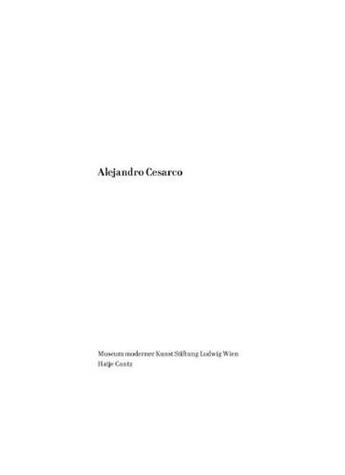 Couverture du livre « Alejandro cesarco » de Michalka aux éditions Hatje Cantz