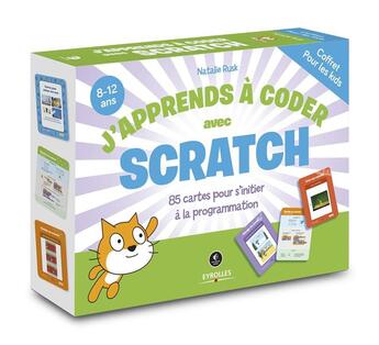 Couverture du livre « J'apprends à coder avec Scratch ; 85 cartes pour s'initier à la programmation ; coffret » de Natalie Rusk aux éditions Eyrolles