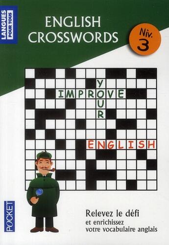 Couverture du livre « English crosswords niveau 3 ; mots croises en anglais ; relevez le défi et enrichissez votre vocabulaire anglais » de Barriere aux éditions Langues Pour Tous