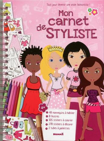 Couverture du livre « Mon carnet de styliste » de  aux éditions Hemma