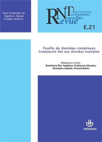 Couverture du livre « Revue des nouvelles technologies de l'information, n e-21. fouille de donnees complexes - complexit » de  aux éditions Hermann