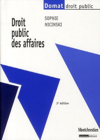 Couverture du livre « Droit public des affaires (2e édition) » de Sophie Nicinski aux éditions Lgdj