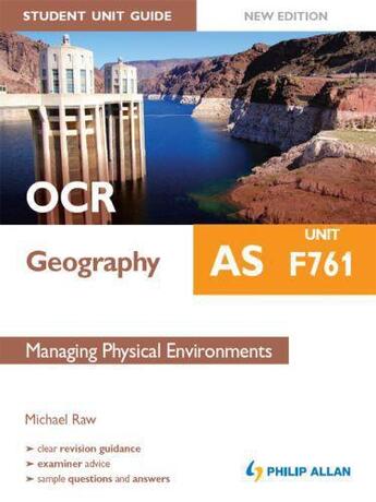 Couverture du livre « OCR AS Geography Student Unit Guide New Edition: Unit F761 Managing Ph » de Raw Michael aux éditions Hodder Education Digital