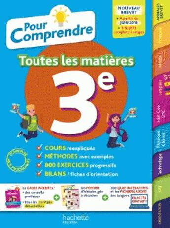 Couverture du livre « Pour comprendre toutes les matieres 3e » de Lisle Isabelle aux éditions Hachette Education