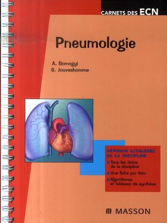 Couverture du livre « ECN pneumologie » de Somogyi/Jouveshomme aux éditions Elsevier-masson