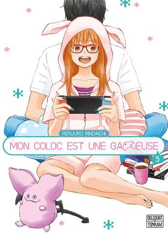 Couverture du livre « Mon coloc est une gameuse Tome 5 » de Renjuro Kindaichi aux éditions Delcourt