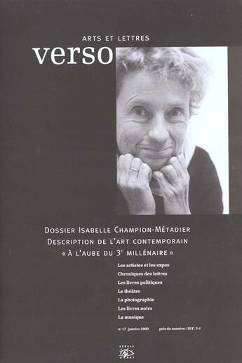 Couverture du livre « Verso n 17 » de  aux éditions Cercle D'art