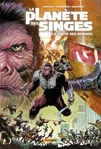 Couverture du livre « La Planète des Singes : La fin des Hommes » de David F. Walker et Dave Wachter aux éditions Panini