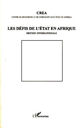 Couverture du livre « Les défis de l'état en Afrique » de  aux éditions L'harmattan