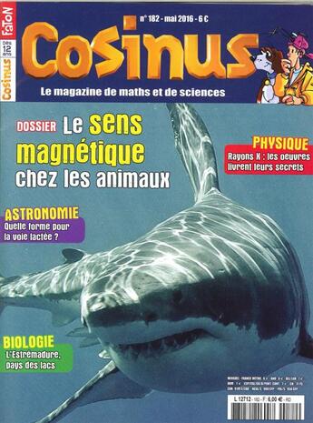 Couverture du livre « Cosinus n 182 le sens magnetique chez les animaux mai 2016 » de  aux éditions Cosinus