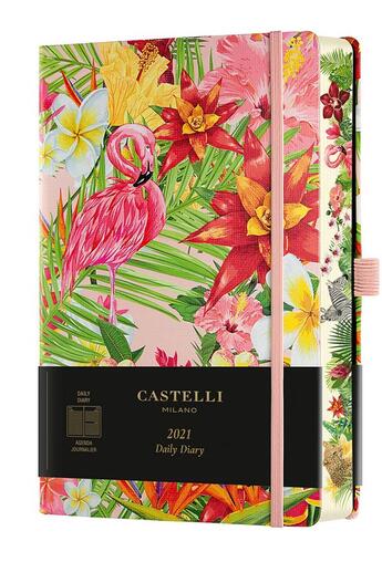 Couverture du livre « Agenda 2021 journalier grand format eden flamands rose » de Castelli aux éditions Castelli Milano