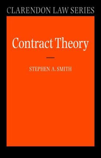 Couverture du livre « Contract Theory » de Smith Stephen A aux éditions Oup Oxford